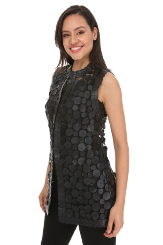 31373 TULLE - LEATHER VEST