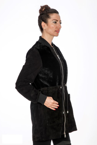 31432 S.A ASTRAKHAN SUEDE JACKET