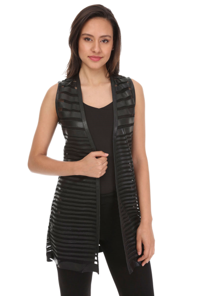 21993 TULLE - LEATHER VEST