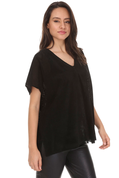 21918 SUEDE BLOUSE - PERFORATED